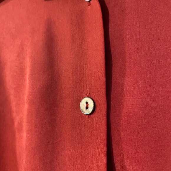 100% REAL SILK Vintage Liz Claiborne Button Down - Picture 5 of 6